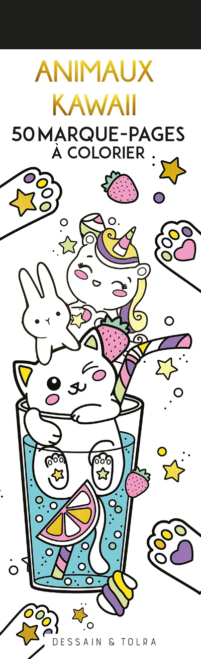 Animaux Kawaii - 50 marque-pages à colorier - Image 5