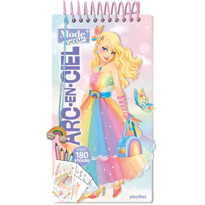 Carnet créatif Mode Academy Arc-en-ciel (avec un bracelet) - Image 7