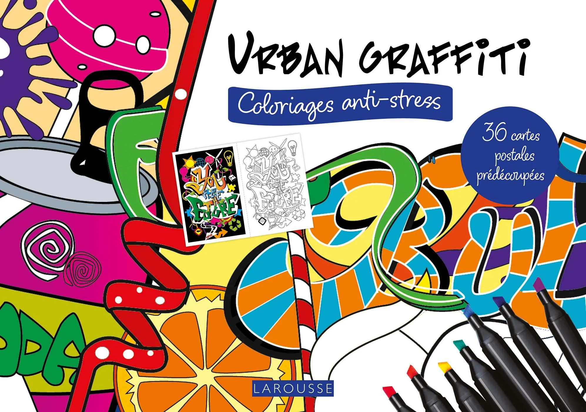 Cartes postales à colorier : Urban graffiti