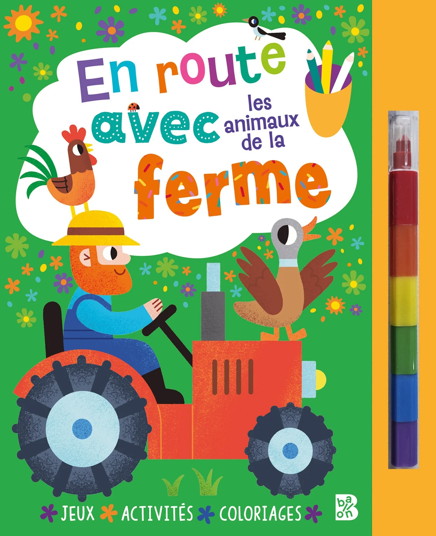 En route avec les animaux de la ferme (livre avec feutre)
