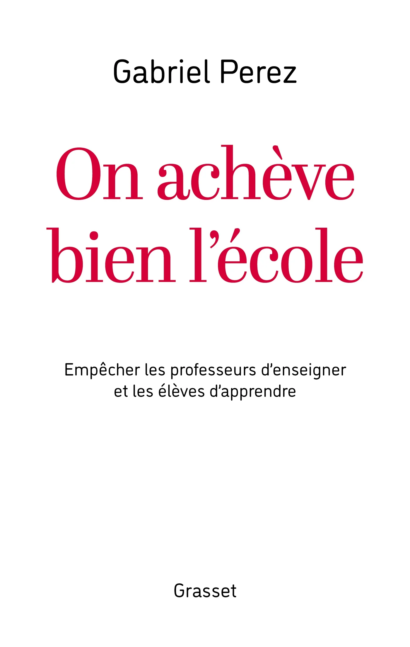 On achève bien l'école