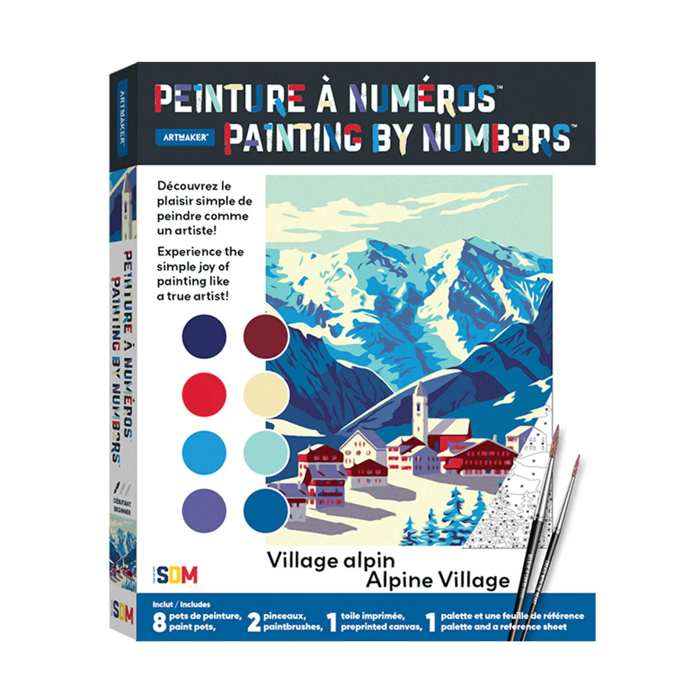 VILLAGE ALPIN -PEINTURE PAR NUMEROS